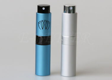 Twist And Spritz Atomiser Mini Kaca Isi Ulang Botol Parfum Mini Semprot Aluminium Case Warna-warni