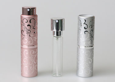Kaca Kecil Isi Ulang Putar Dan Spritz Atomiser Parfum Semprot Botol Warna Merah Muda Disesuaikan