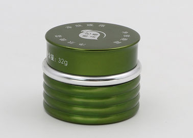 30ml Green Glass Guci Kosmetik, Pot Sampel Kosmetik Tubuh Berusuk