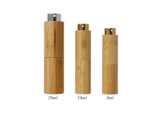 Eco Friendly 20ml Mini Parfum Atomizer Twist Up Botol semprotan bambu